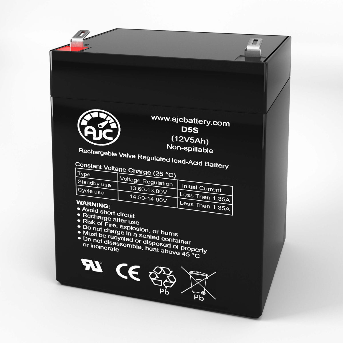Casil Industrial CA1240 12V 5Ah Sealed Lead Acid Replacement Battery BatteryClerkcom Sealed Lead Acid
