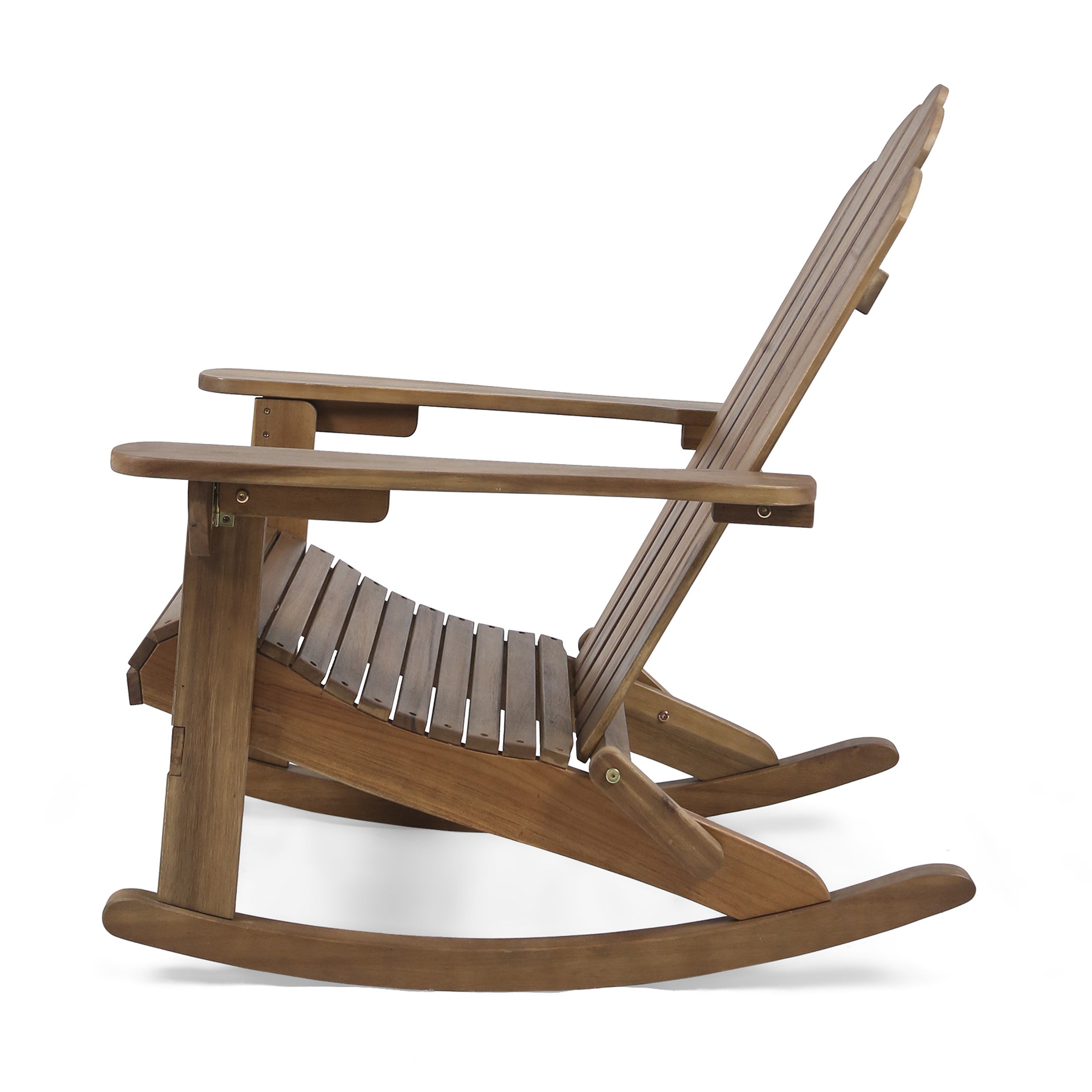 Cara Outdoor Adirondack Acacia Wood Rocking Chair