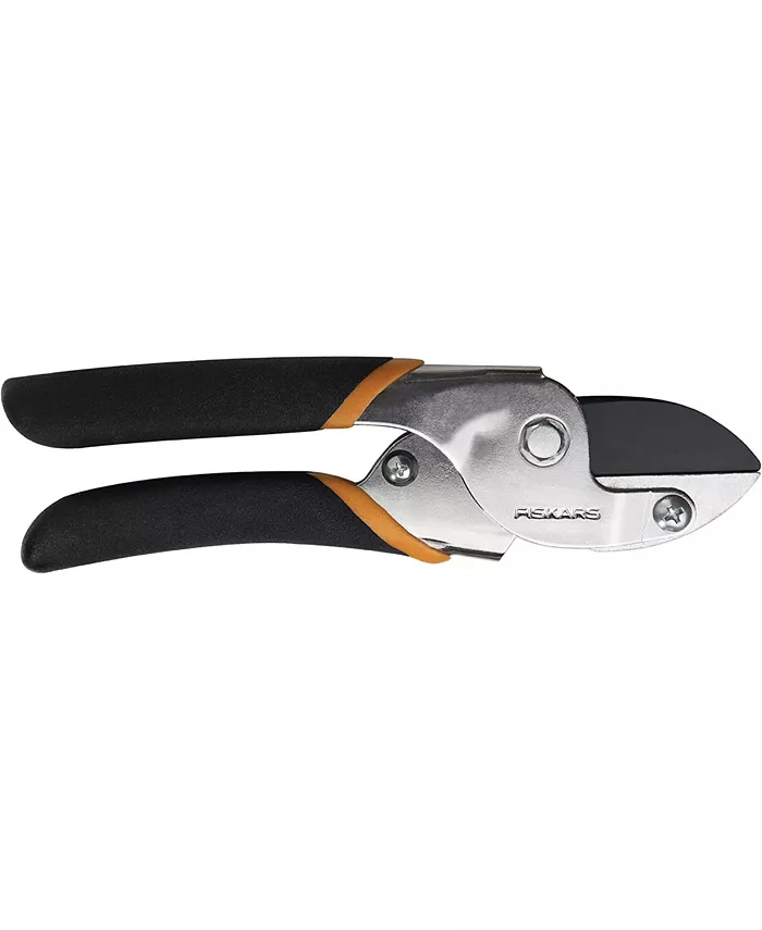 Fiskars Power-Lever Anvil Gardening Pruner With Non-Stick Blade， 10 Inches