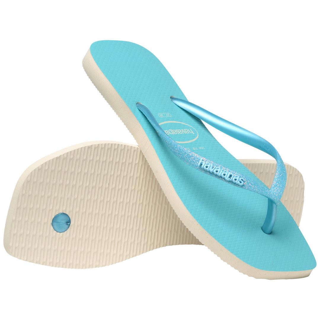 Chinelo Havaianas Slim Square Glitter Neon