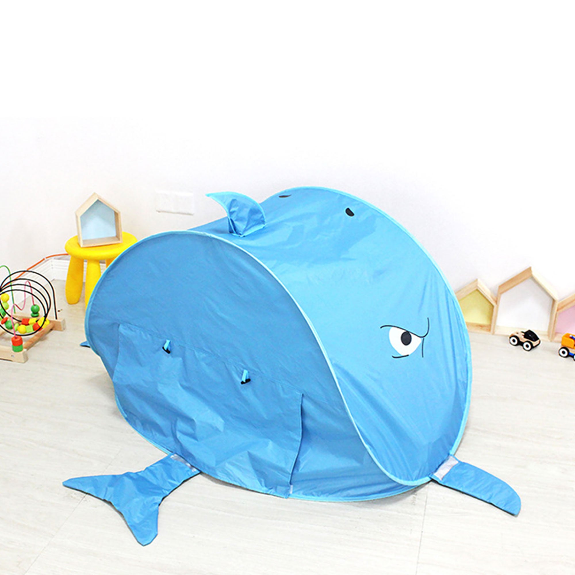 Luckinbaby Children Cartoon Shark Beach Tent， Portable Folding Swimming Pool