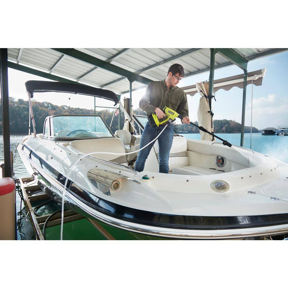 RYOBI RY120350-CMB1 ONE+ 18V EZClean 320 PSI 0.8 GPM Cordless Cold Water Power Cleaner (Tool Only) with Foam Blaster and Wash Brush