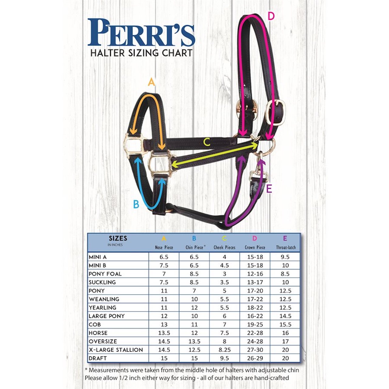 Perri's Economy Leather Halter (Havana， Yearling)