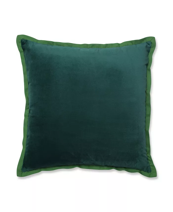 Pillow Perfect Velvet Flange Throw Pillow， 18