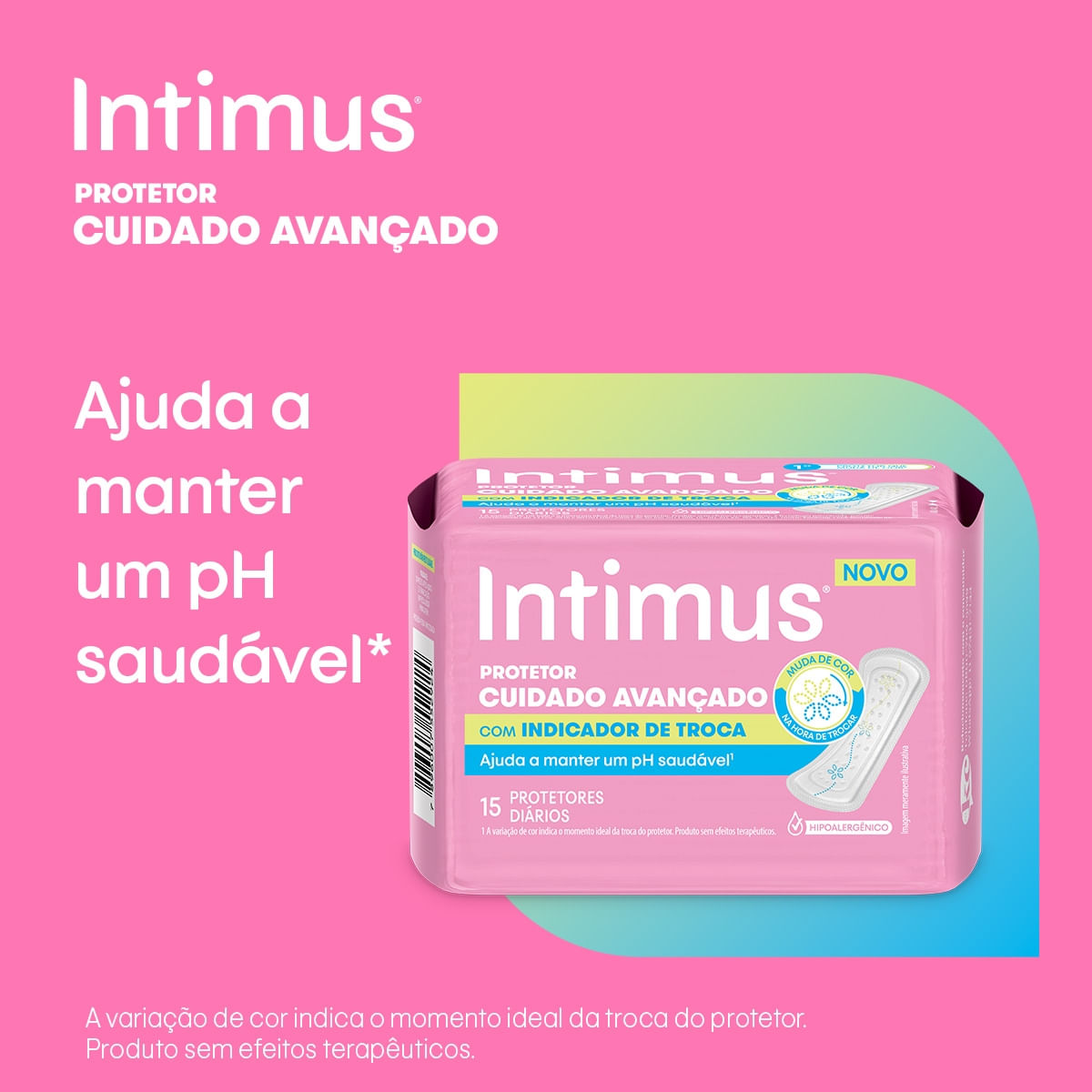 Protetor Diario Intimus com indicador de troca 80 Unidades
