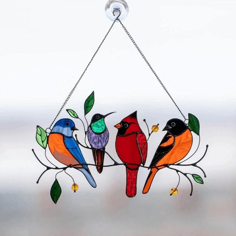 🔥 BIG SALE - 49% OFF🔥The Best Gift-Birds Stained  Window  Panel