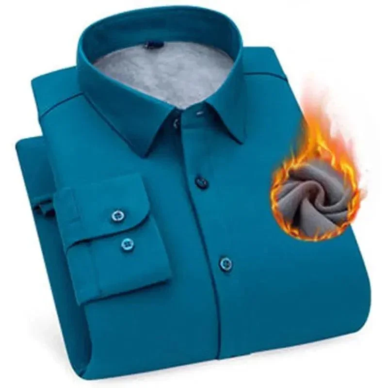 Camisa Percival™ Design Minimalista com Forro em Veludo / Elegância e Conforto para Conquistar no Inverno!