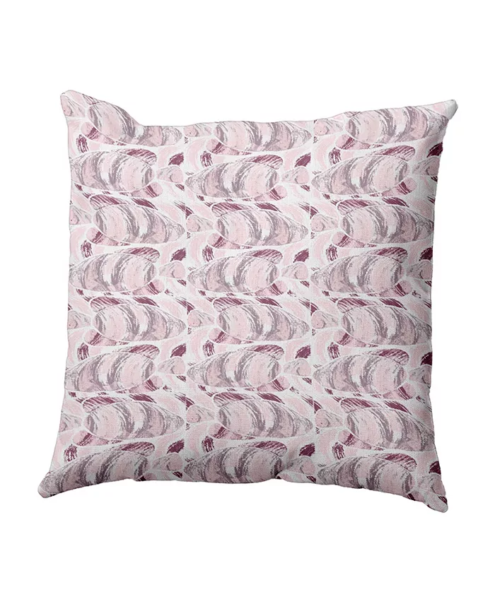E by Design Fishwich 16 Inch Purple Decorative Coastal Throw Pillow