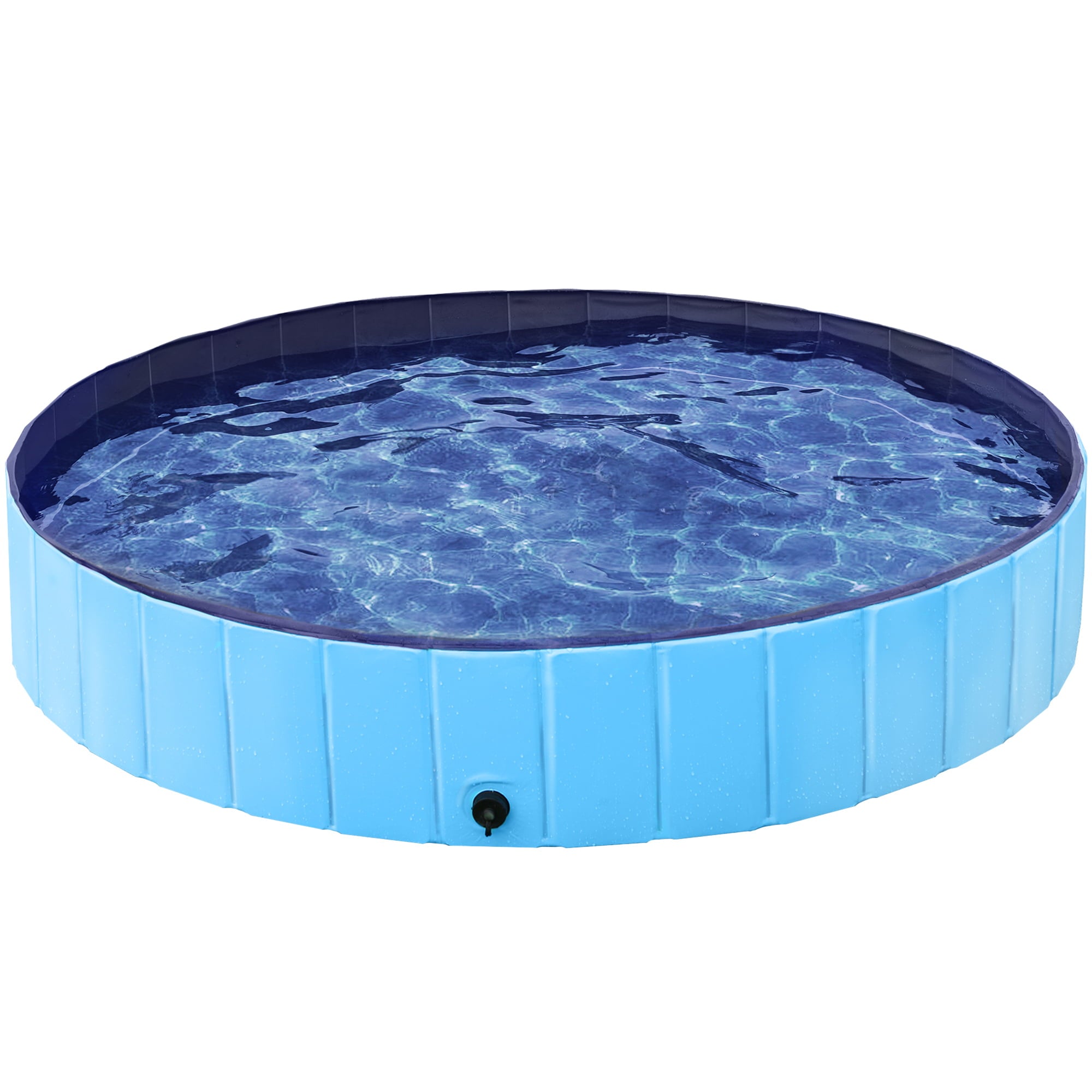 Easyfashion Foldable Pet Swimming Pool Wash Tub for Cats and Dogs， Blue， XX-Large， 63