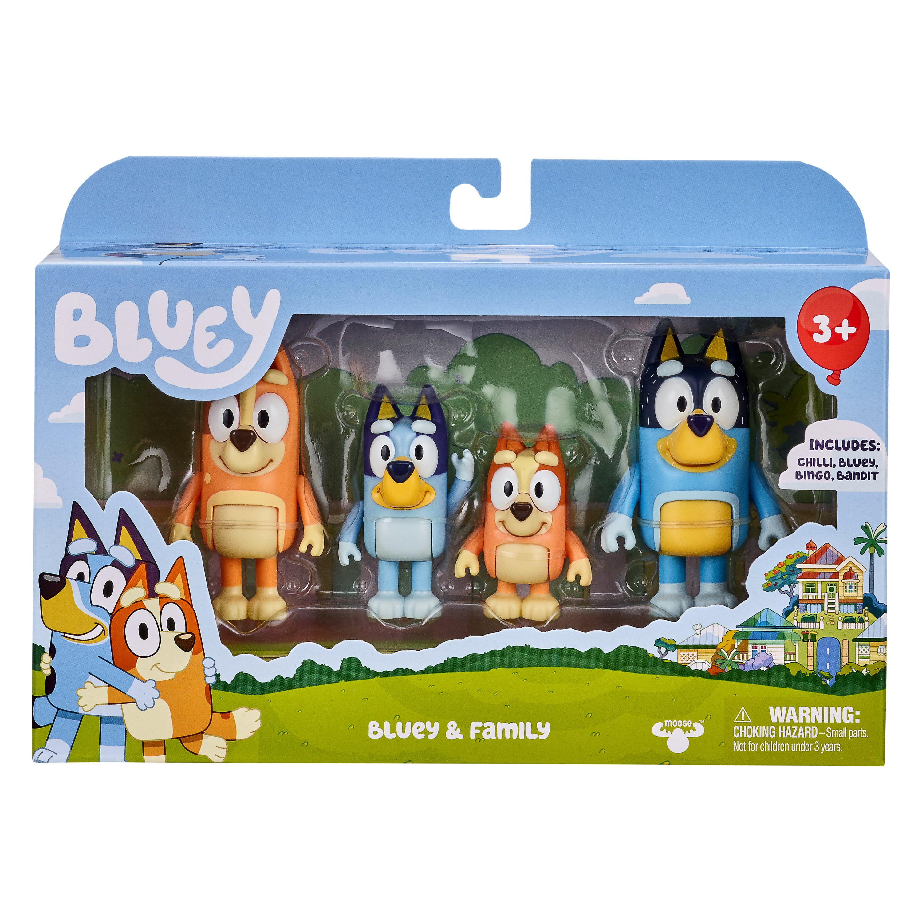 Bluey and Family 4 Pack of 2.5-3