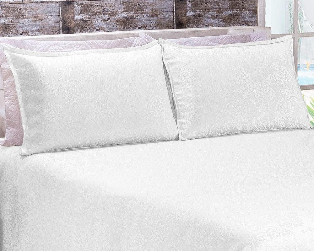 Jogo de Cobre Leito + Fronhas Royal Dreams™ / Desvende a Magia do Tecido Jacquard e Envolva-se na Sofisticação de Padrões Elevados!