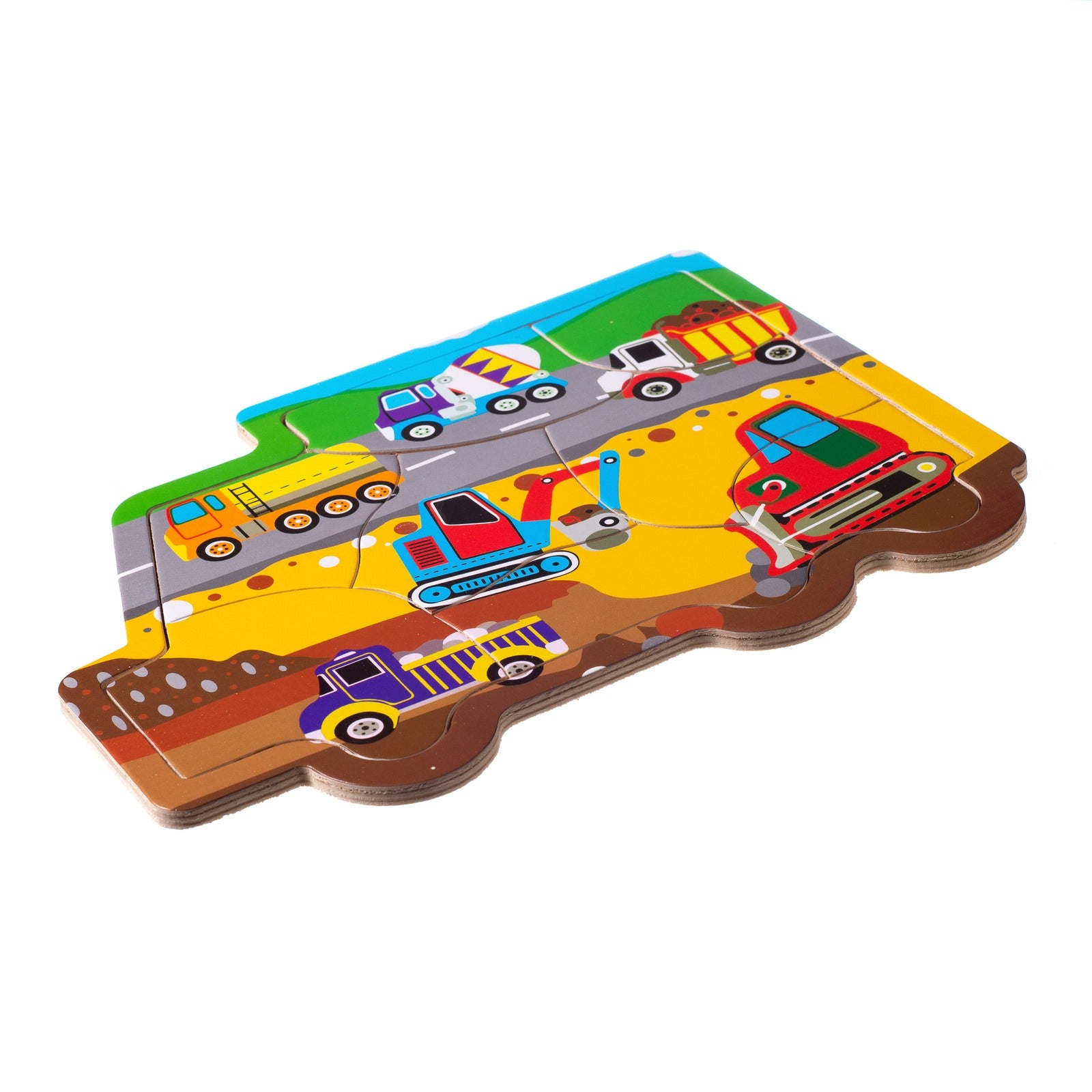 Eliiti Wooden Construction Jigsaw Puzzle for Boys Toddlers 2 to 4 Years Old