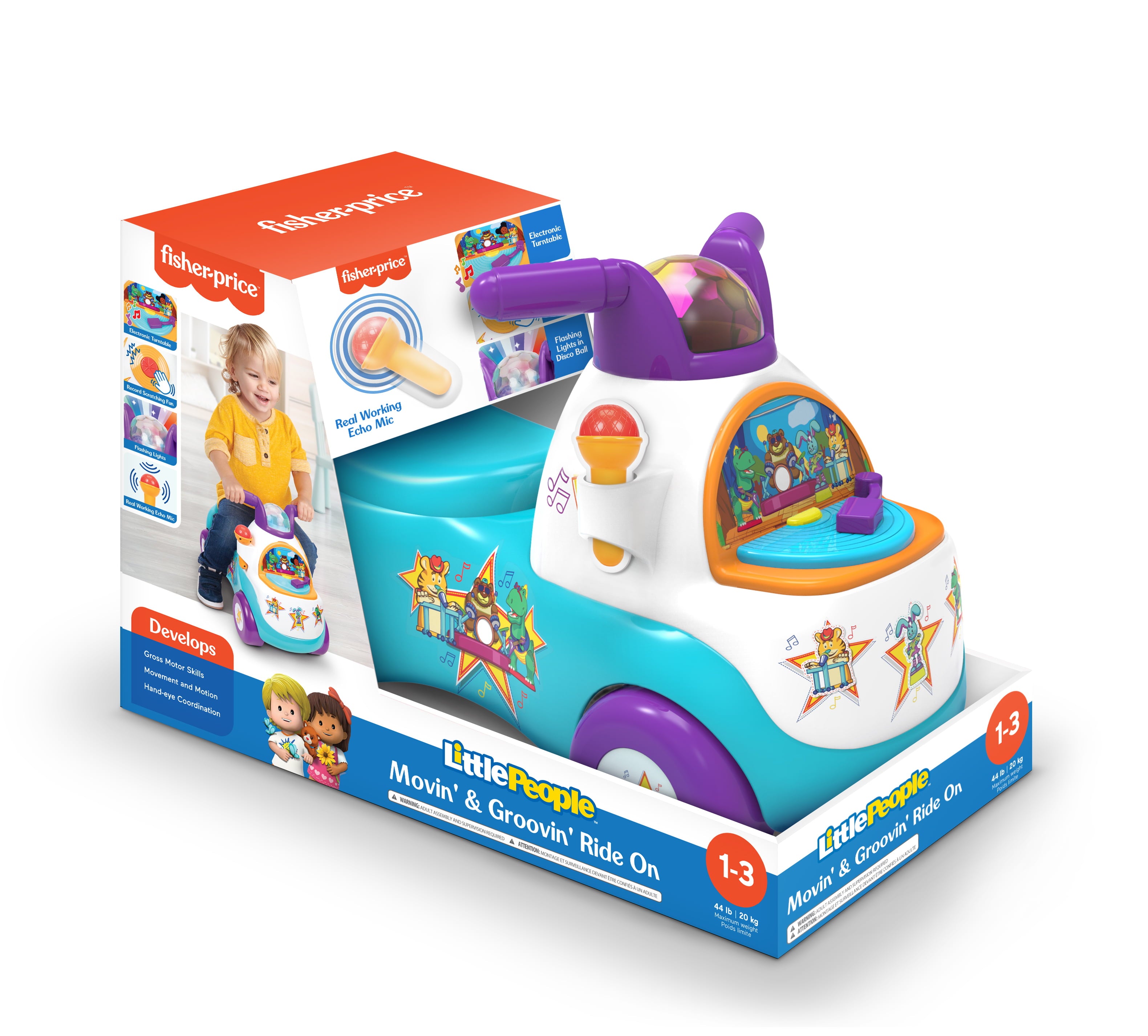 Little People Fisher-Price Move N Groove Ride-on with Lights and Sounds