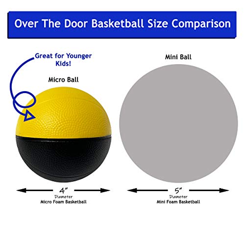 Botabee 4? Foam Mini Basketball for SKLZ Pro Mini Hoop Micro， 2 Pack | Safe and Quiet Small Basketball for Nerf Basketball Hoops and Other Mini Hoop Basketball Sets