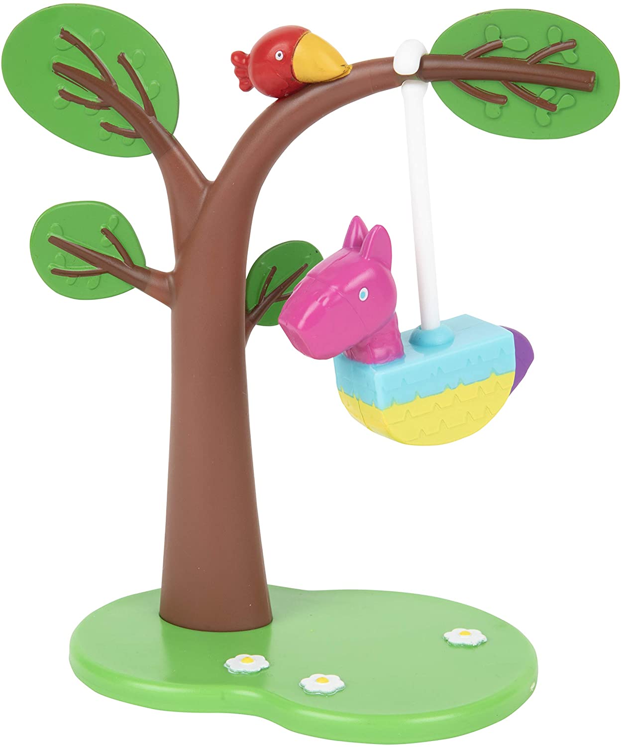 Peppa Pig Birthday Party Playset， 5 Pieces - Includes Peppa and Pedro Figures， Pinata， Puppet Show and Tree - Ages 2+