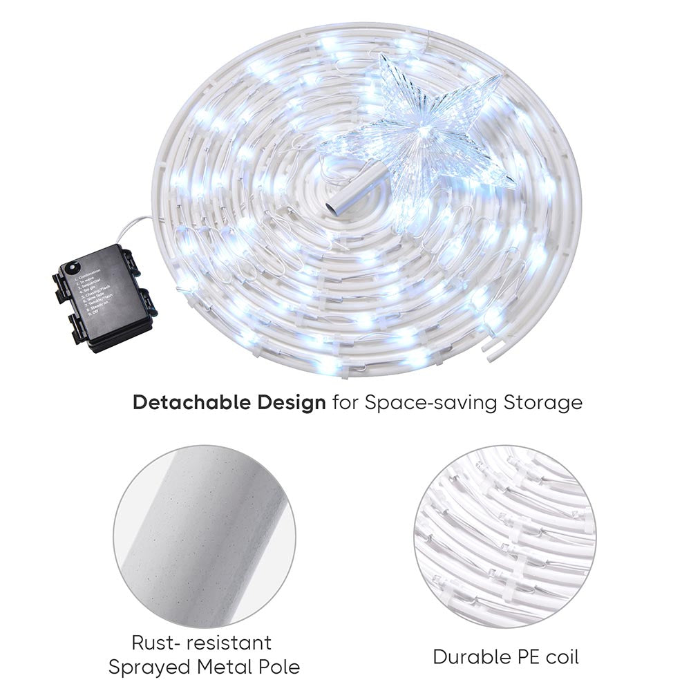 Yescom Lighted Spiral Christmas Trees 6' 4' 3' Battery Powered