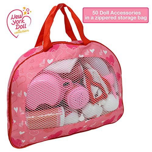 The New York Doll Collection Baby Feeding & Caring Doll Accessories, 50 Pieces