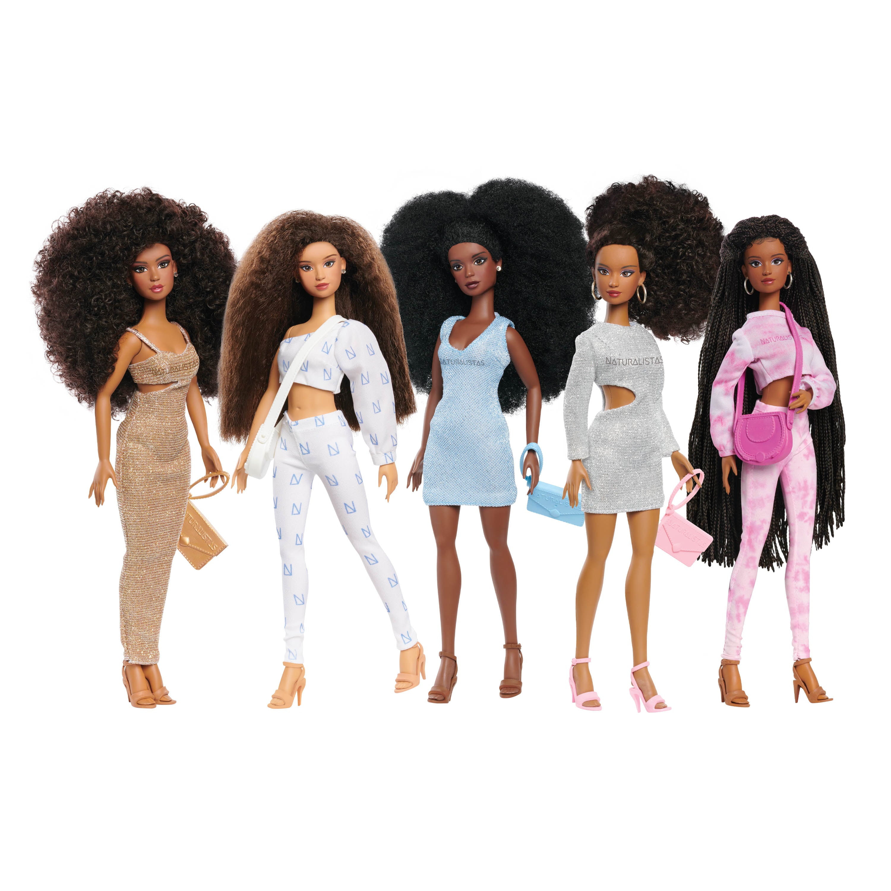 Naturalistas 11-inch Liya Fashion Doll and Accessories with 4C Textured Hair and Deep Brown Skin Tone