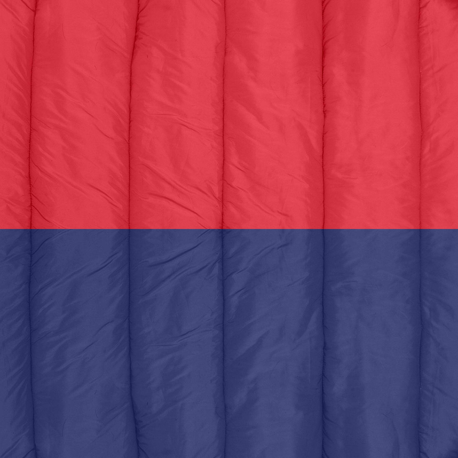 FurHaven | Trail Pup Packable Stuff Sack Travel Pillow Bed for Dogs and Cats， Flame Red and True Blue， Large