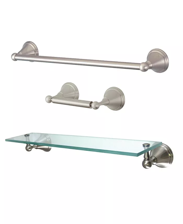 Kingston Brass Governor 3-Pc. Bathroom Accessories Set in Nickel