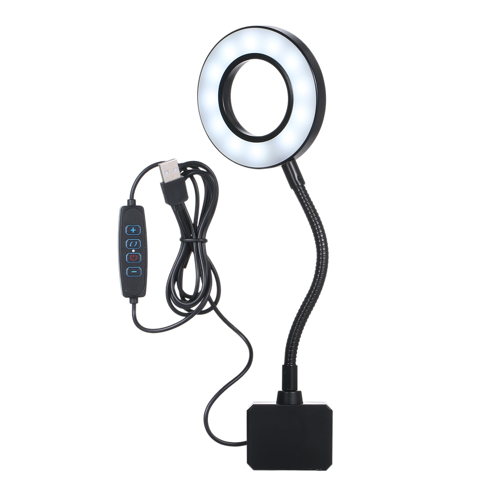 MABOTO DC 5V 7W 18 LED Aquarium Light Fish Jar Clamp Clip View Lamp USB Powered Operated 3 Lighting Colors Changeable 10 Levels Adjustable Brightness Dimmable Flexible Bendable Foldable Tube Design Po