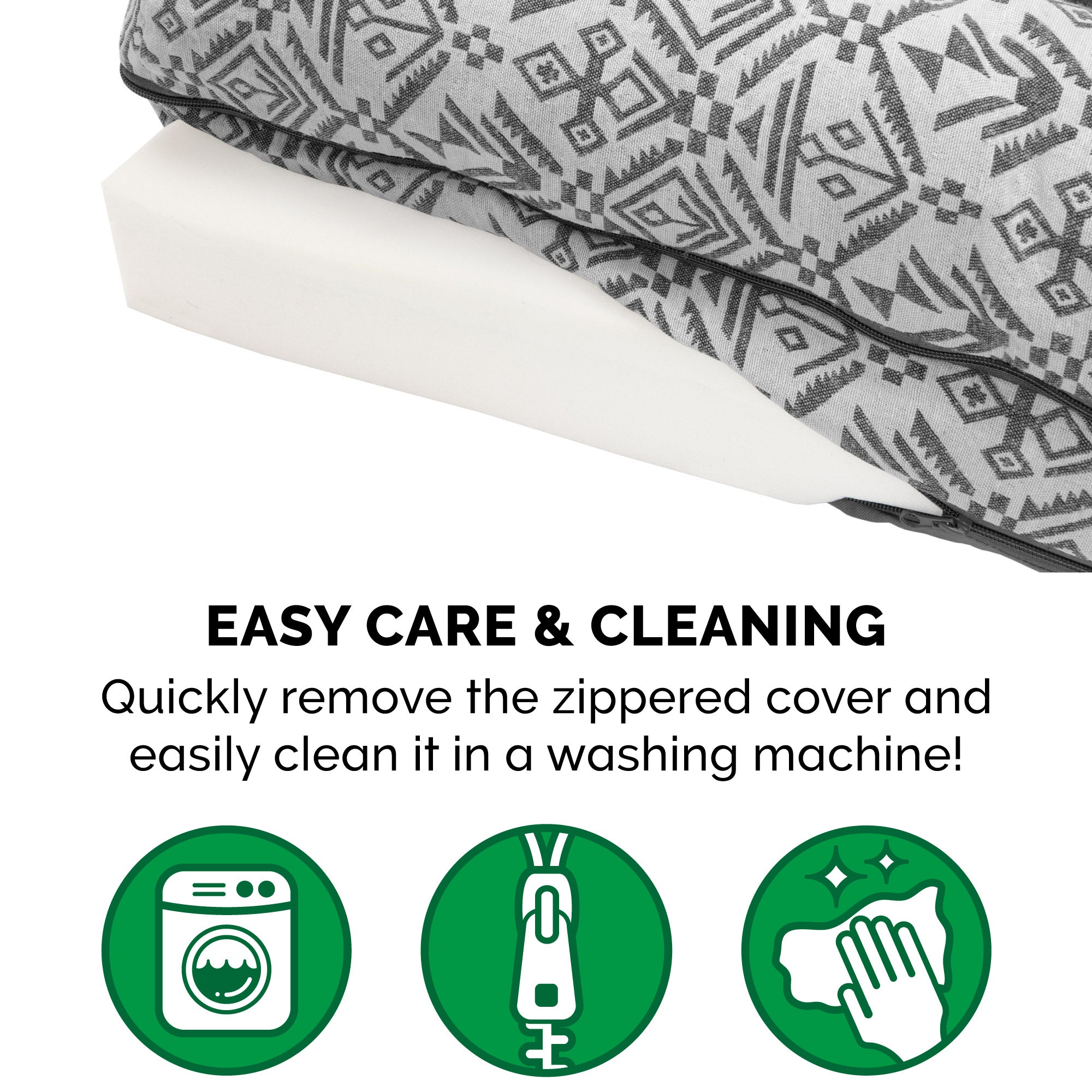 FurHaven | Orthopedic Southwest Kilim Sofa Pet Bed for Dogs and Cats， Boulder Gray， Jumbo Plus