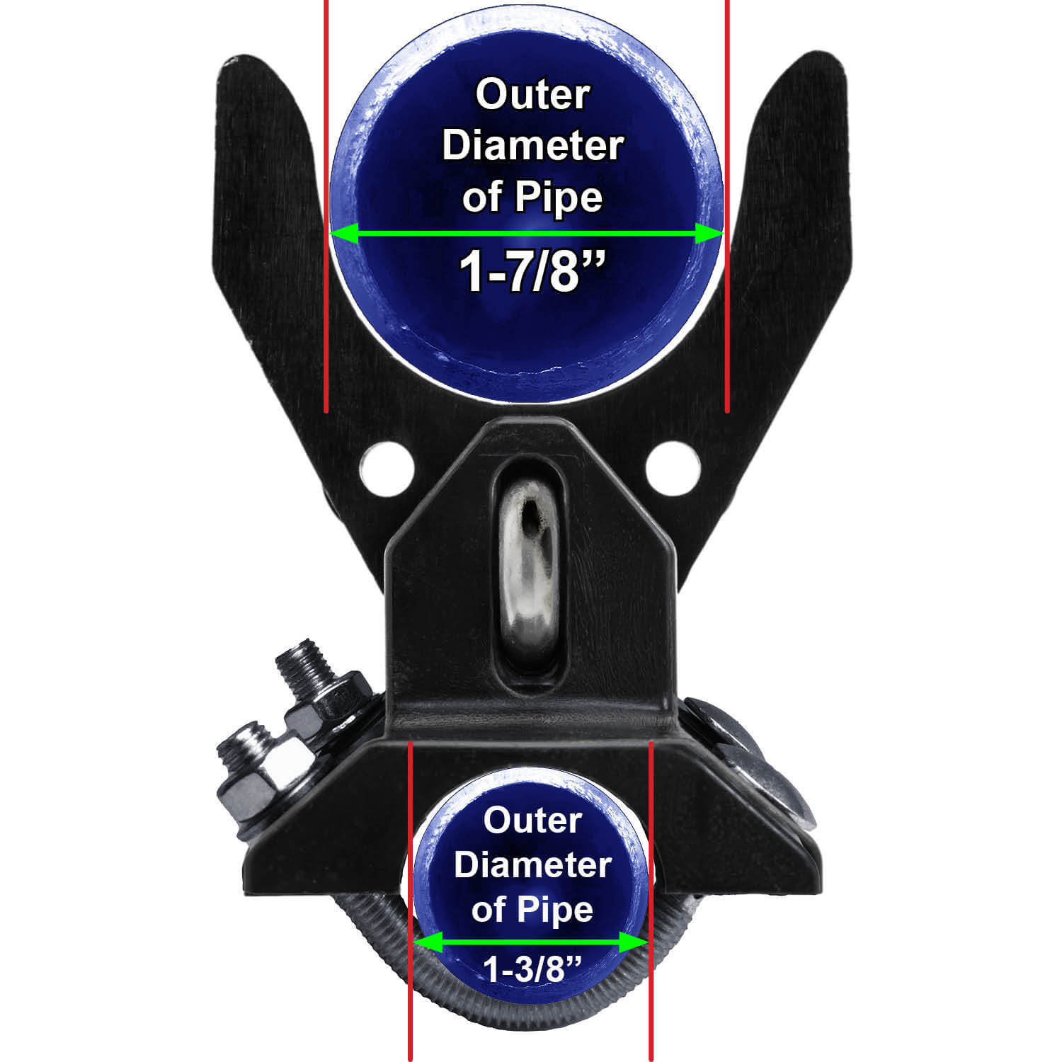 Jake Sales Brand - 1-3/8" x 1-7/8" Chain Link Child Safety Pool Latch - Push Style - 1 LATCH