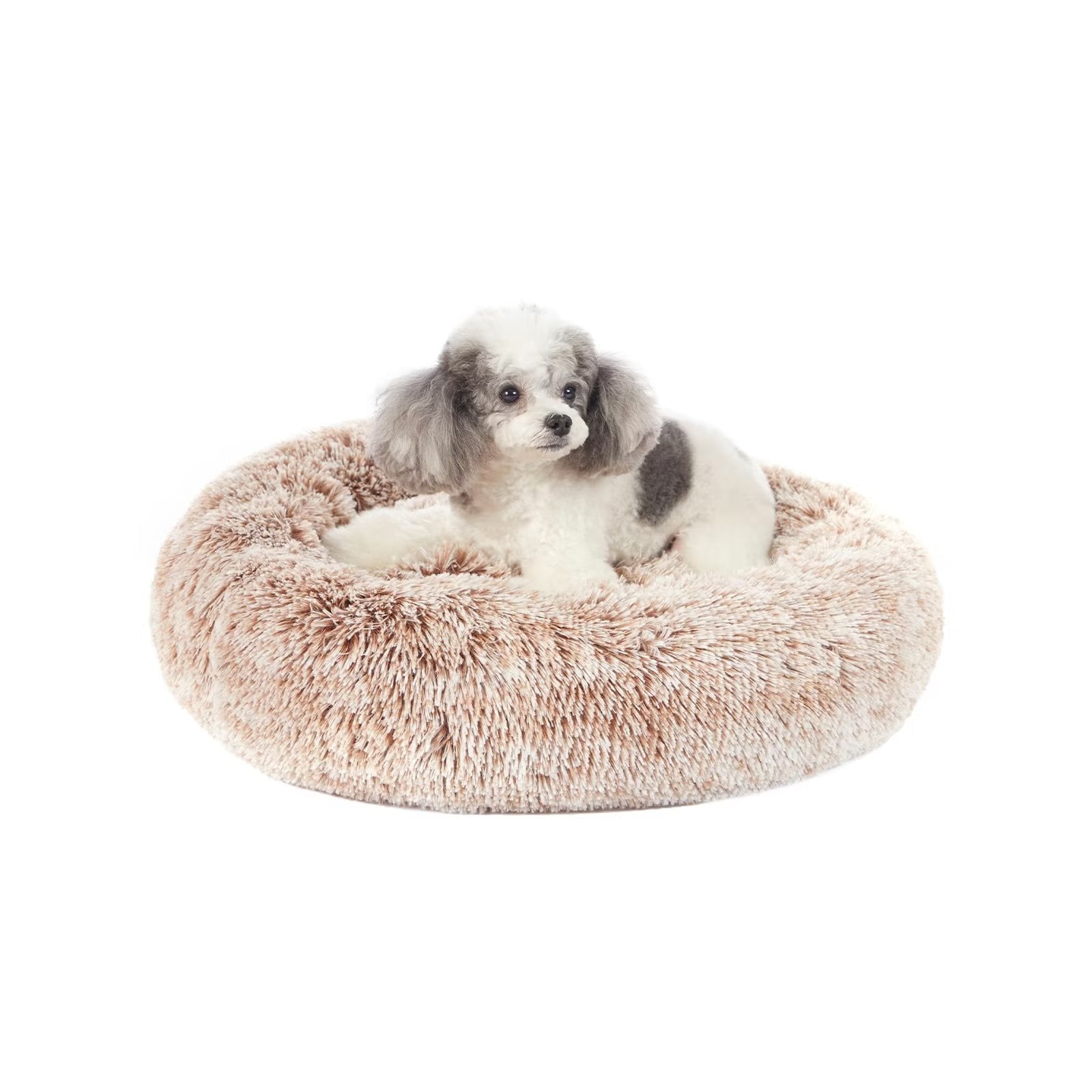 Bedfolks Calming Donut Dog Cat Cuddler Bed， 23