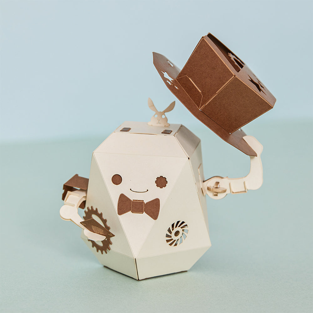 ROBOTRY Moving Paper Robots Making Kit， Magi | Crank - Learn Very Basic 5 Robot Mechanisms