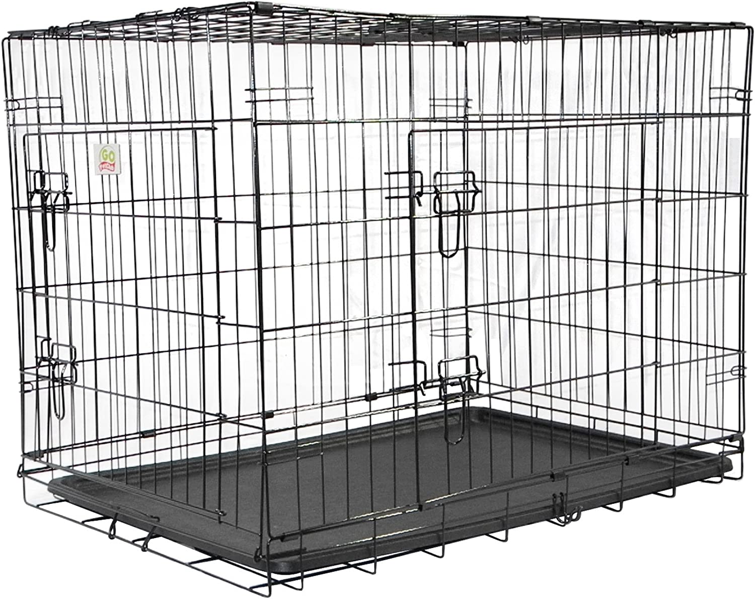 Go Pet Club MLD-19 Foldable Metal Dog Crate; Black
