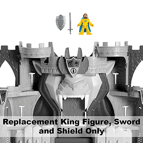 Replacement Parts for Imaginext The Lion's Kingdom Castle Playset - HCG45 ~ Replacement King Figure， Sword and Shield