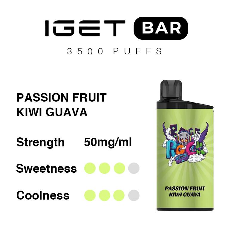 IGET Bar - Passion Fruit Kiwi Guava (3500 Puffs)