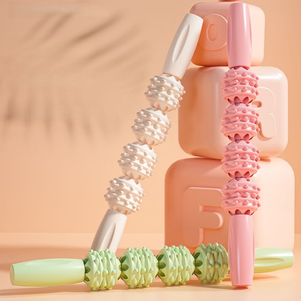 마사지 스틱, 늑대이빨 스틱, 다리 근육 이완제, 요가 롤러, 종아리 슬리밍 롤러, 전신 마사지 요가 스틱