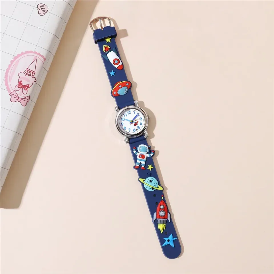 LIUYANGTIAN Spaceman Children Watch For 1-15 years old Boys Soft Silicone Cartoon Kid Wristwatch Clock