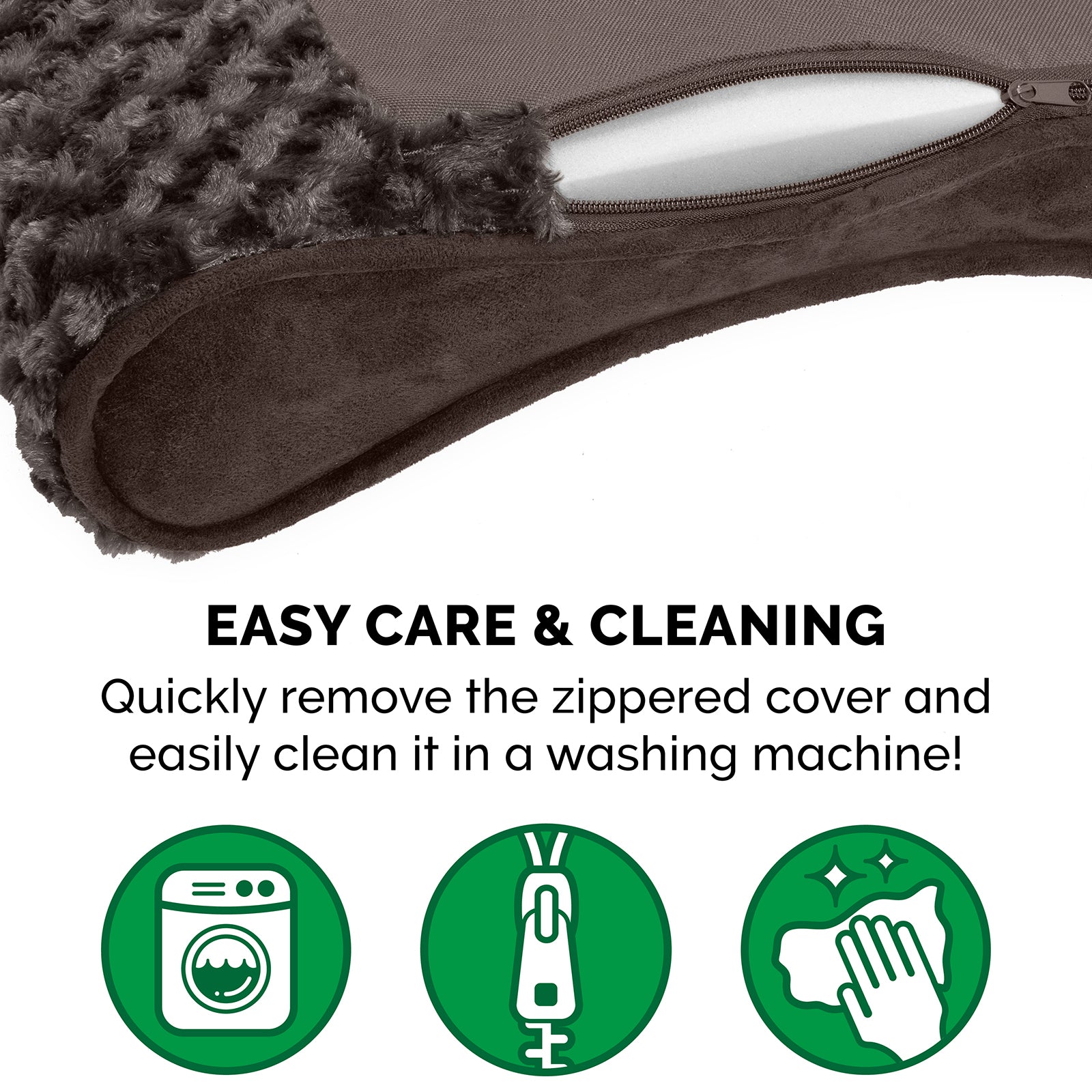 FurHaven Pet Dog Bed | Orthopedic Ultra Plush Luxe Lounger Pet Bed for Dogs and Cats， Chocolate， Small