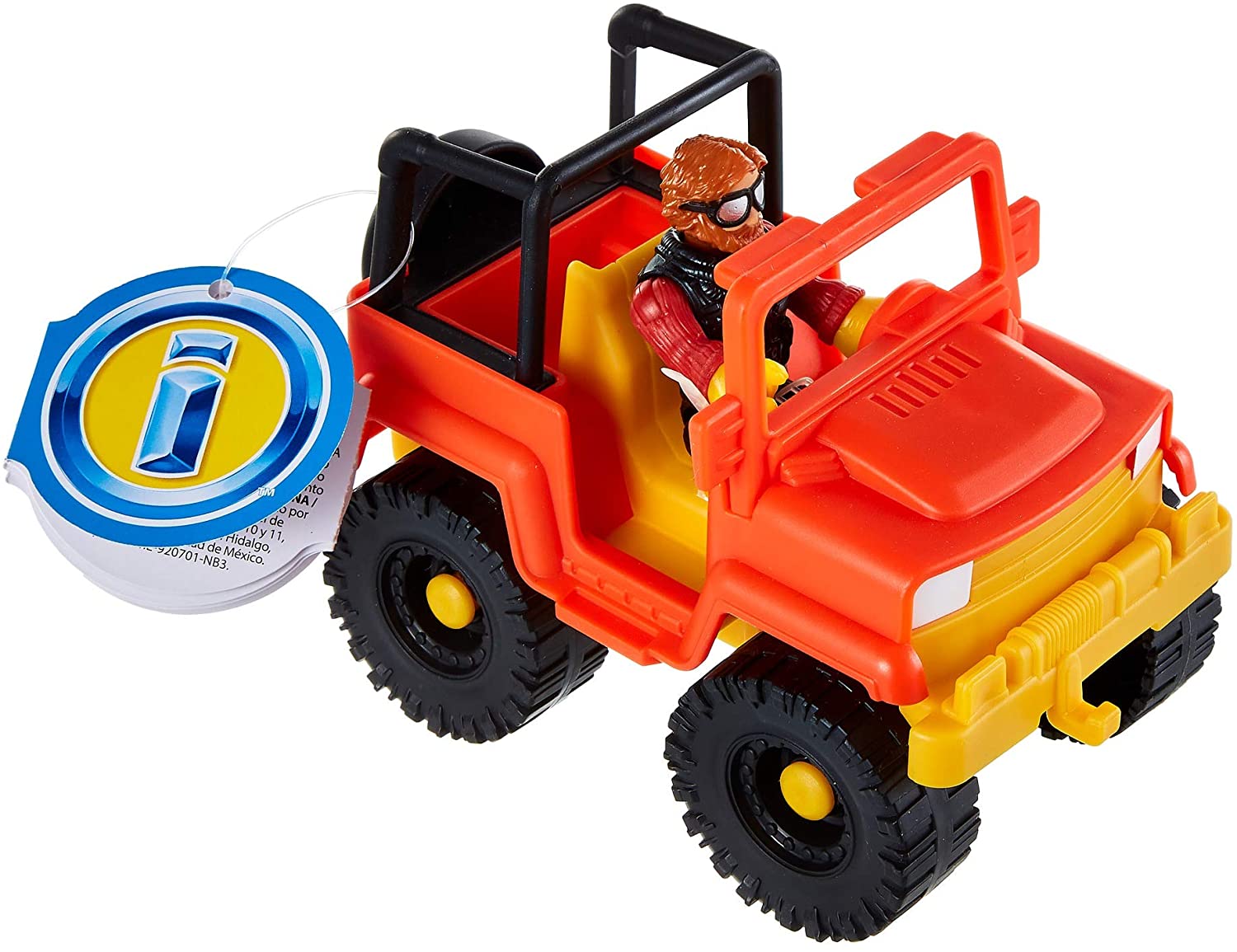 Fisher-Price Imaginext Off-Road Racer， Push-Along Vehicle and Character Figure Set for Preschool Kids Ages 3-8 Years