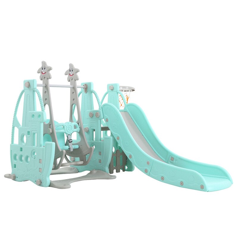 Baby products Birthday Gift Multifunctional Household Baby Slide Swing and  Frame Combination Children Indoor Slide With Music