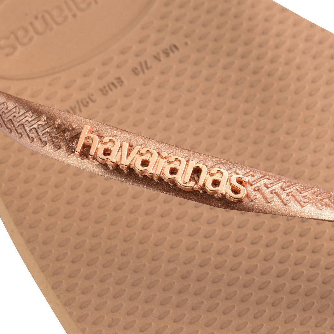 Chinelo Havaianas Slim Square Logo Metallic
