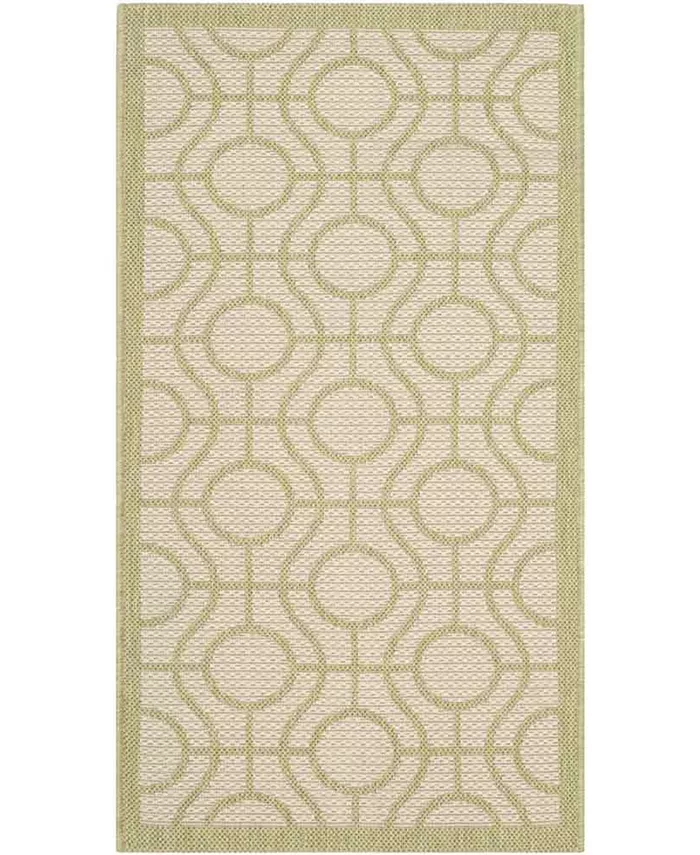 Safavieh Courtyard Beige and Sweet Pea 2' x 3'7