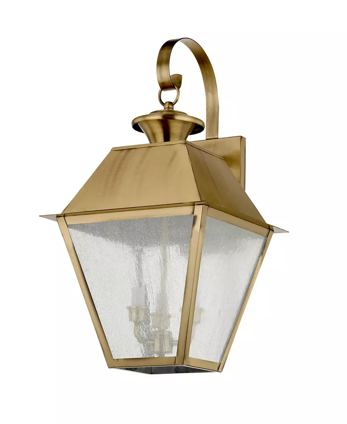 Livex Mansfield 3-Light Outdoor Wall Lantern