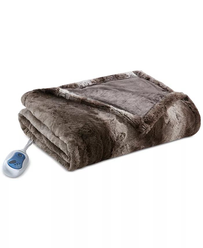 Beautyrest Zuri Electric Faux-Fur Throw， 50
