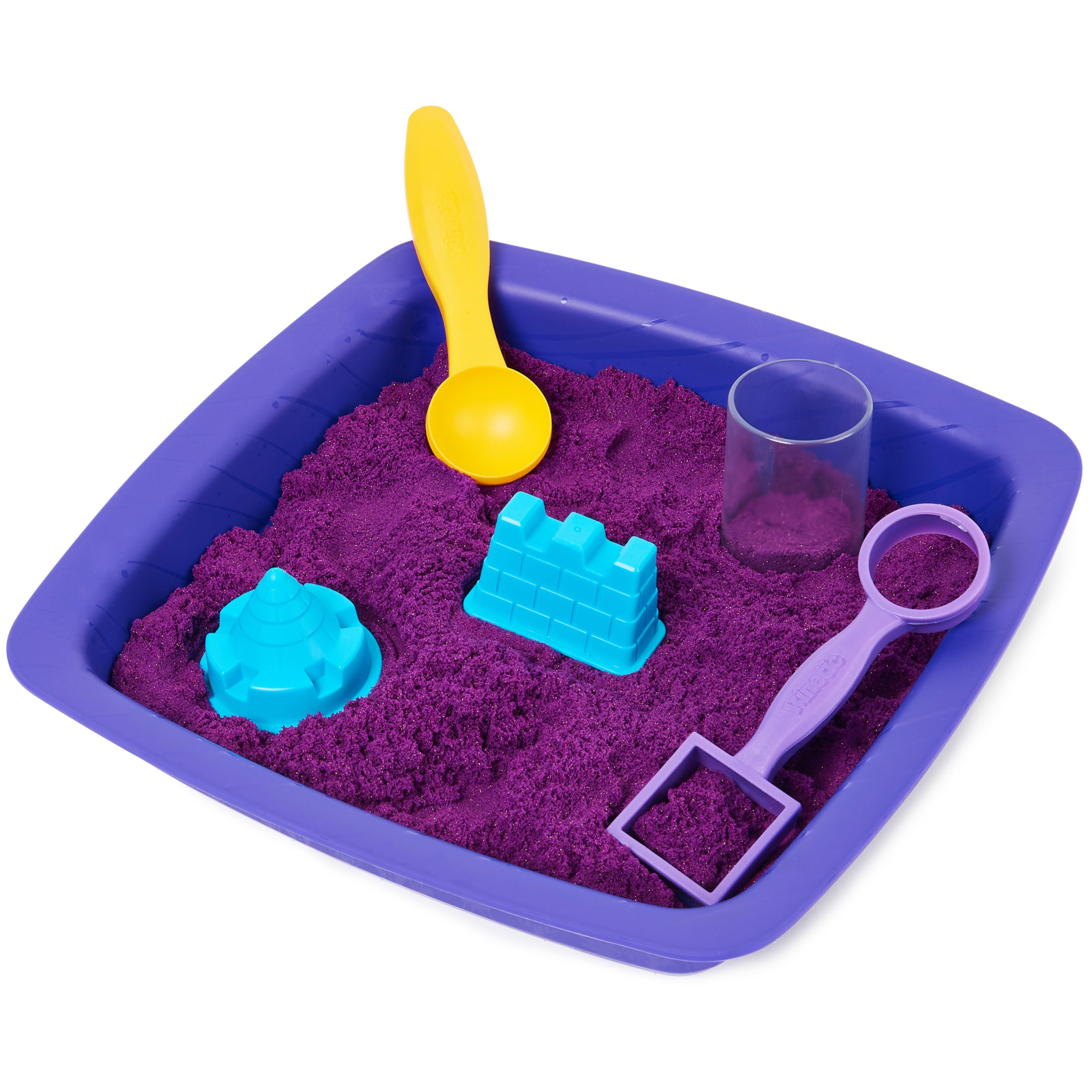 Kinetic Sand Sparkle Sandcastle Set w/ 1lb Purple Shimmer Kinetic Sand