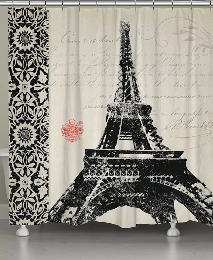 Laural Home Eiffel Tower Border Shower Curtain