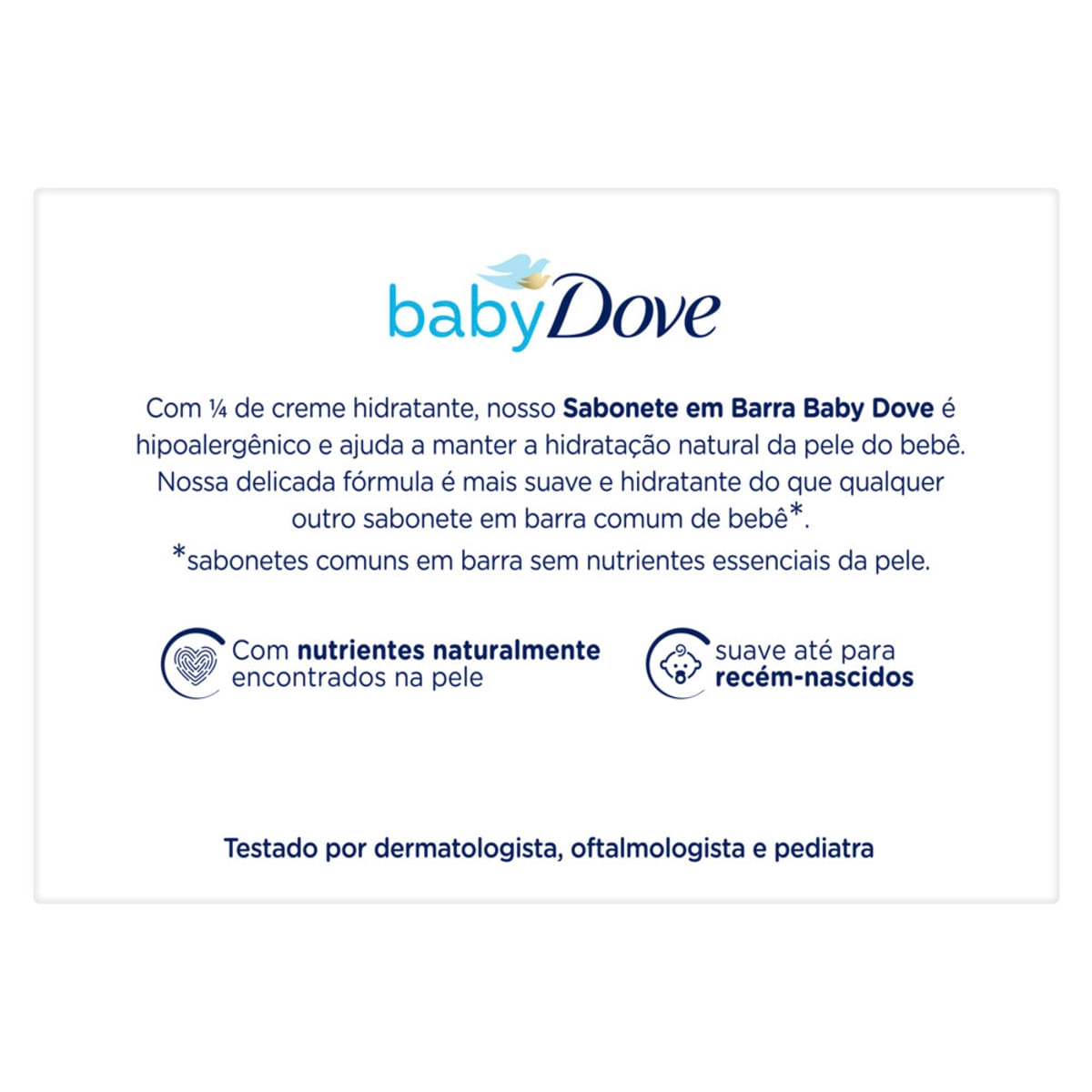 Sabonete em Barra para Bebe Dove Baby Hidratacao Enriquecida 75g