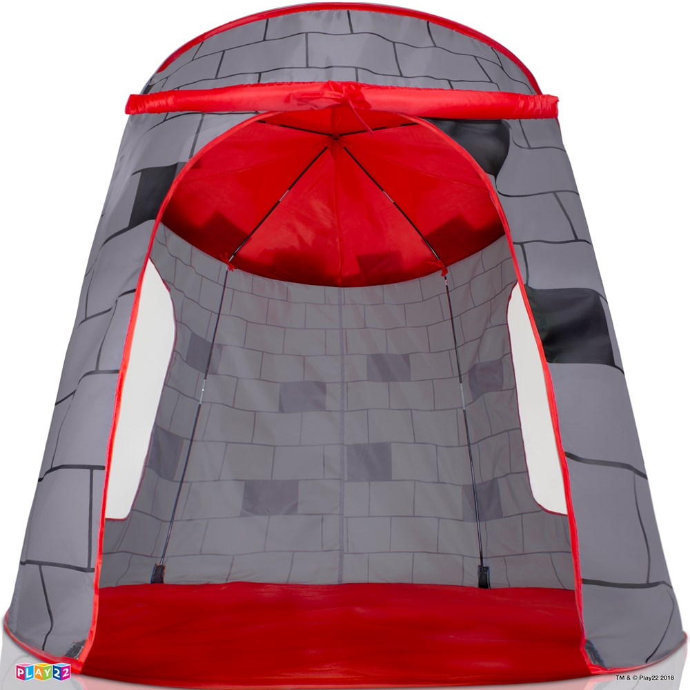 Kids Play Tent Knight Castle - Portable Kids Tent - Kids Pop Up Tent Foldable Into Carrying Bag - Children's Play Tent For Indoor And Outdoor Use - Kids Playhouse Best Gift For Boys and Girls