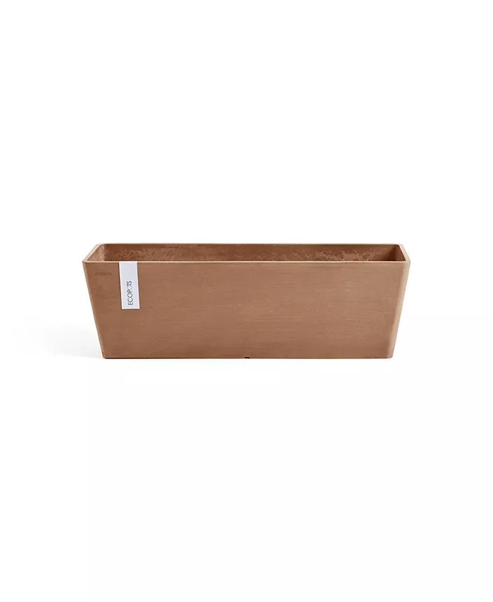 ECOPOTS Plastic Bruges Flower Pot Planter， Terracotta Color， 17.7