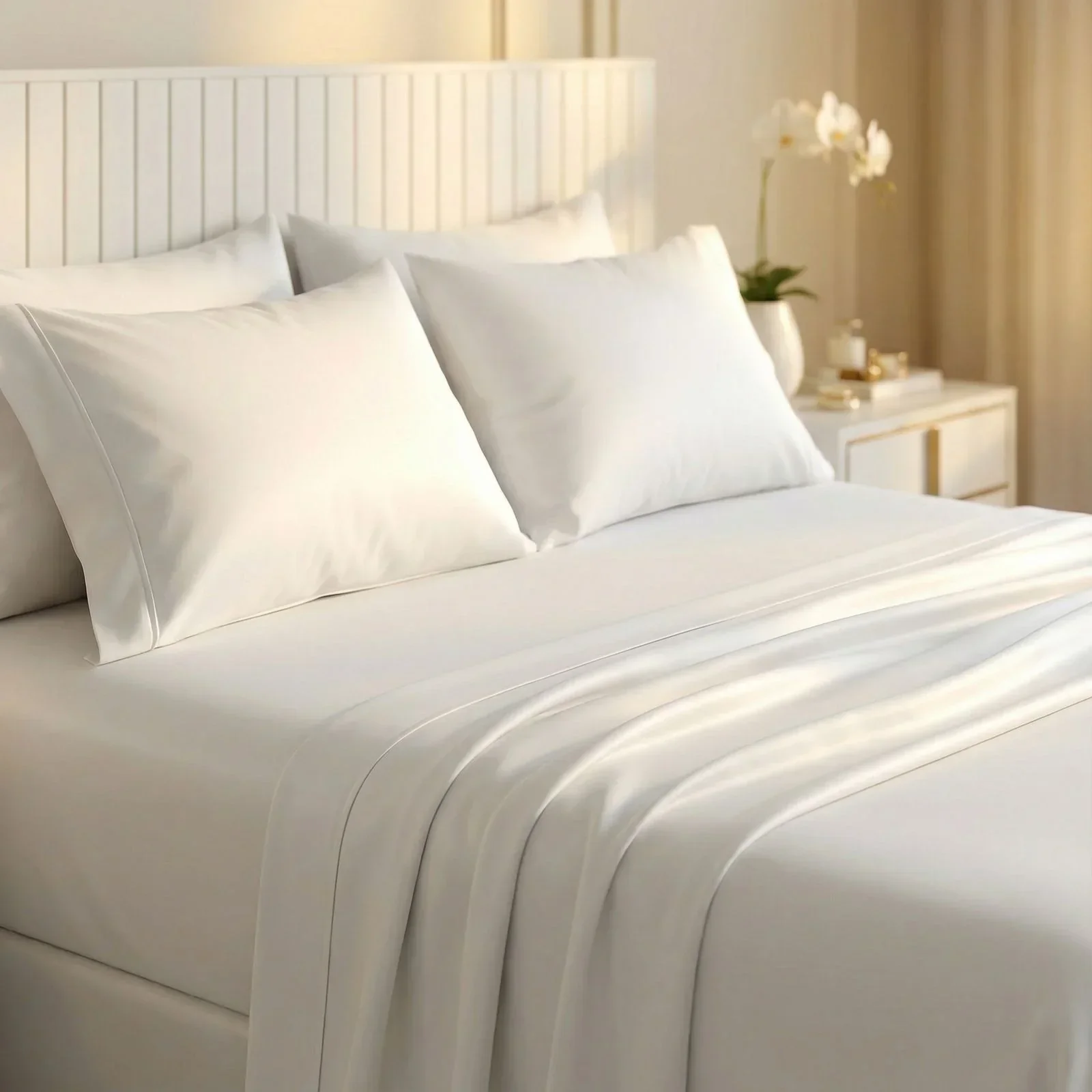 Jogo de Cama Impermeável Minimalist™ com Lençol com Elástico, Lençol Superior e Fronhas / Toque Macio e Conforto para o seu Momento de Descanso!