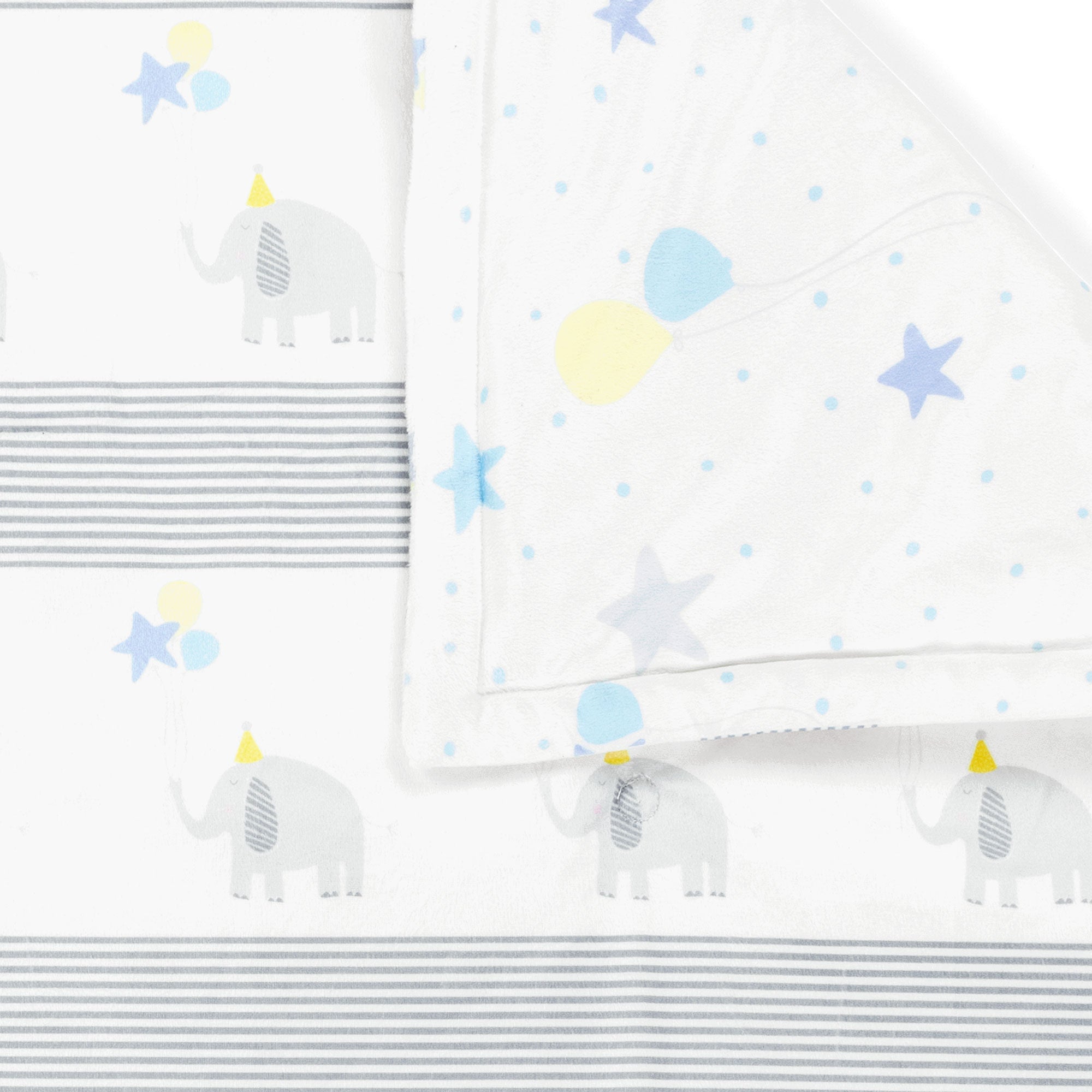 Elephant Balloon Soft & Plush Oversized Baby Blanket