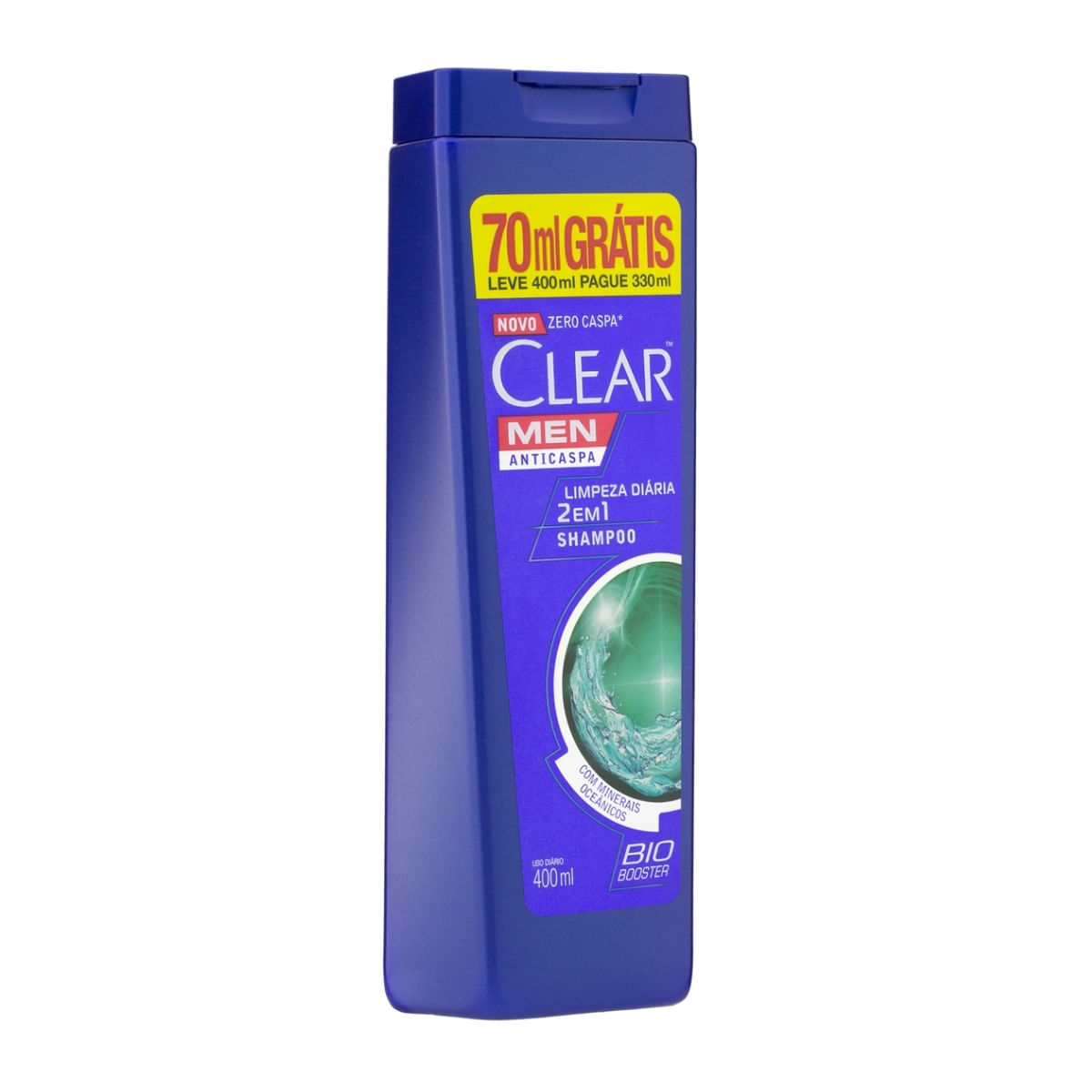 Shampoo 2 em 1 Anticaspa Clear Men Limpeza Diaria 400ml