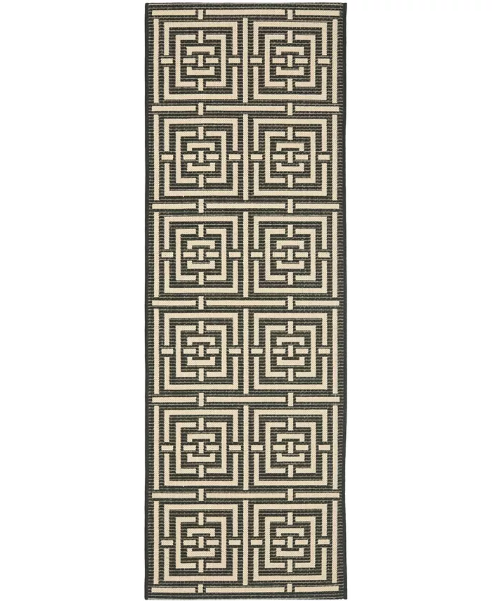 Safavieh Courtyard Black and Bone 2'3